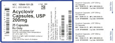 Bottle Label - 10544 101 25   0093 8940 05